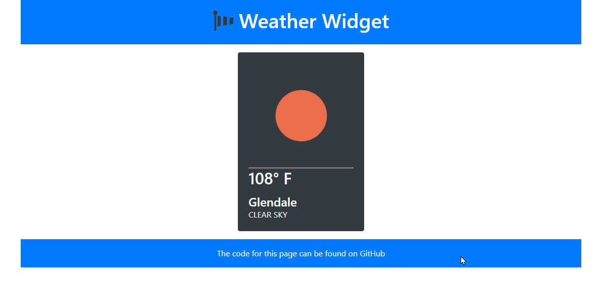 Weather Widget Screenshot