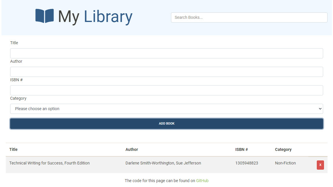 My Library Screenshot