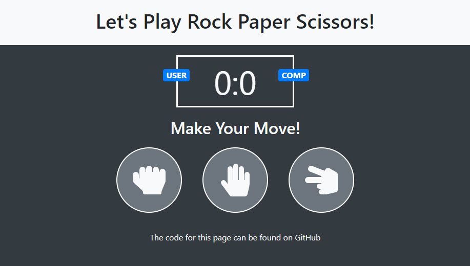Rock Paper Scissors Screenshot