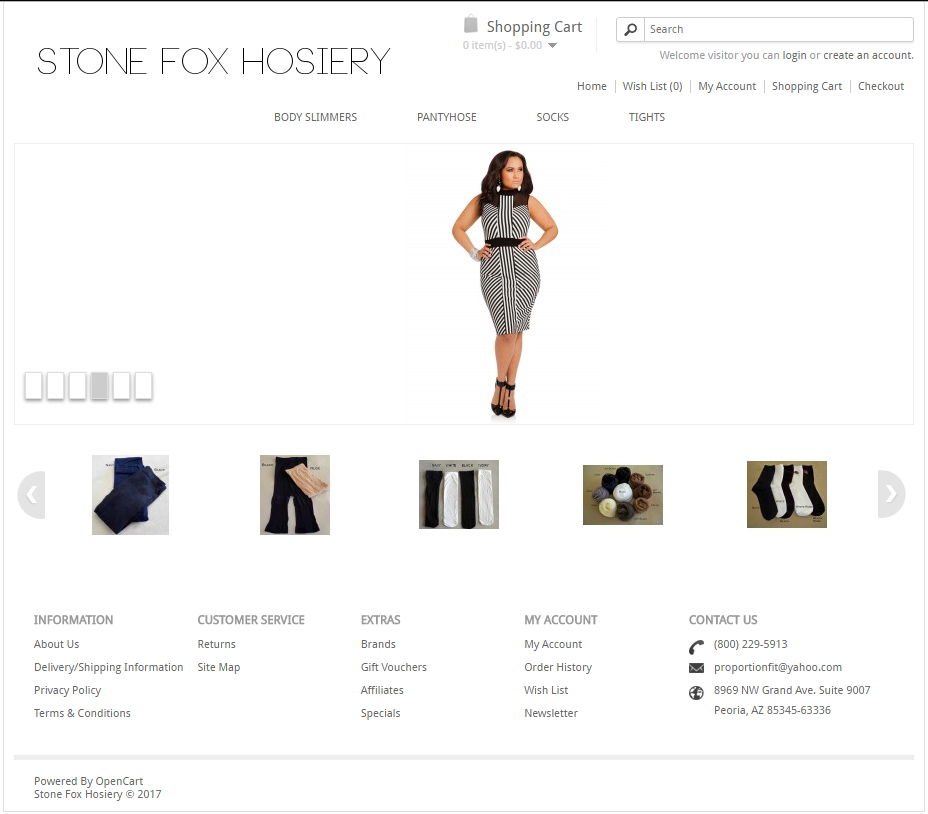 Stone Fox Hosiery Screenshot