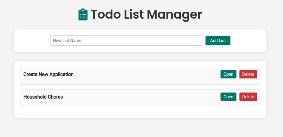 To Do List Screenshot